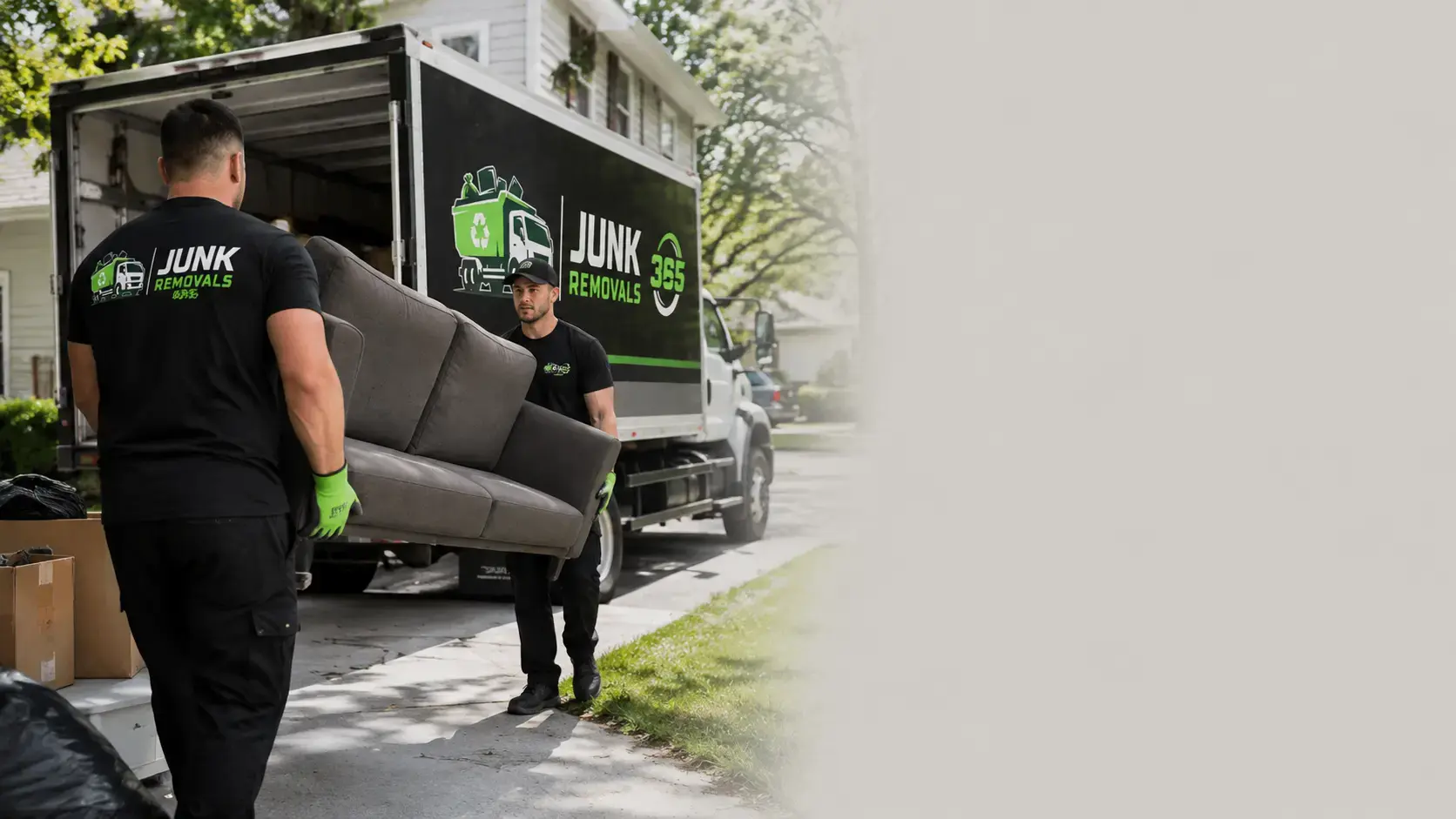 Couch removal planning for a home cleanout in the United States