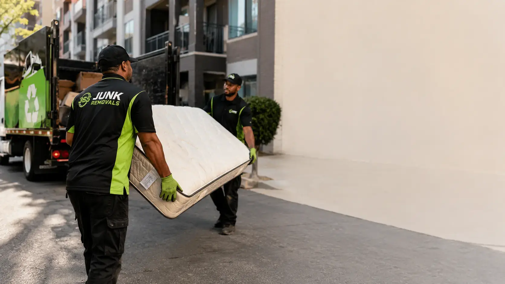 Mattress removal from an apartment cleanout in Atlanta Georgia