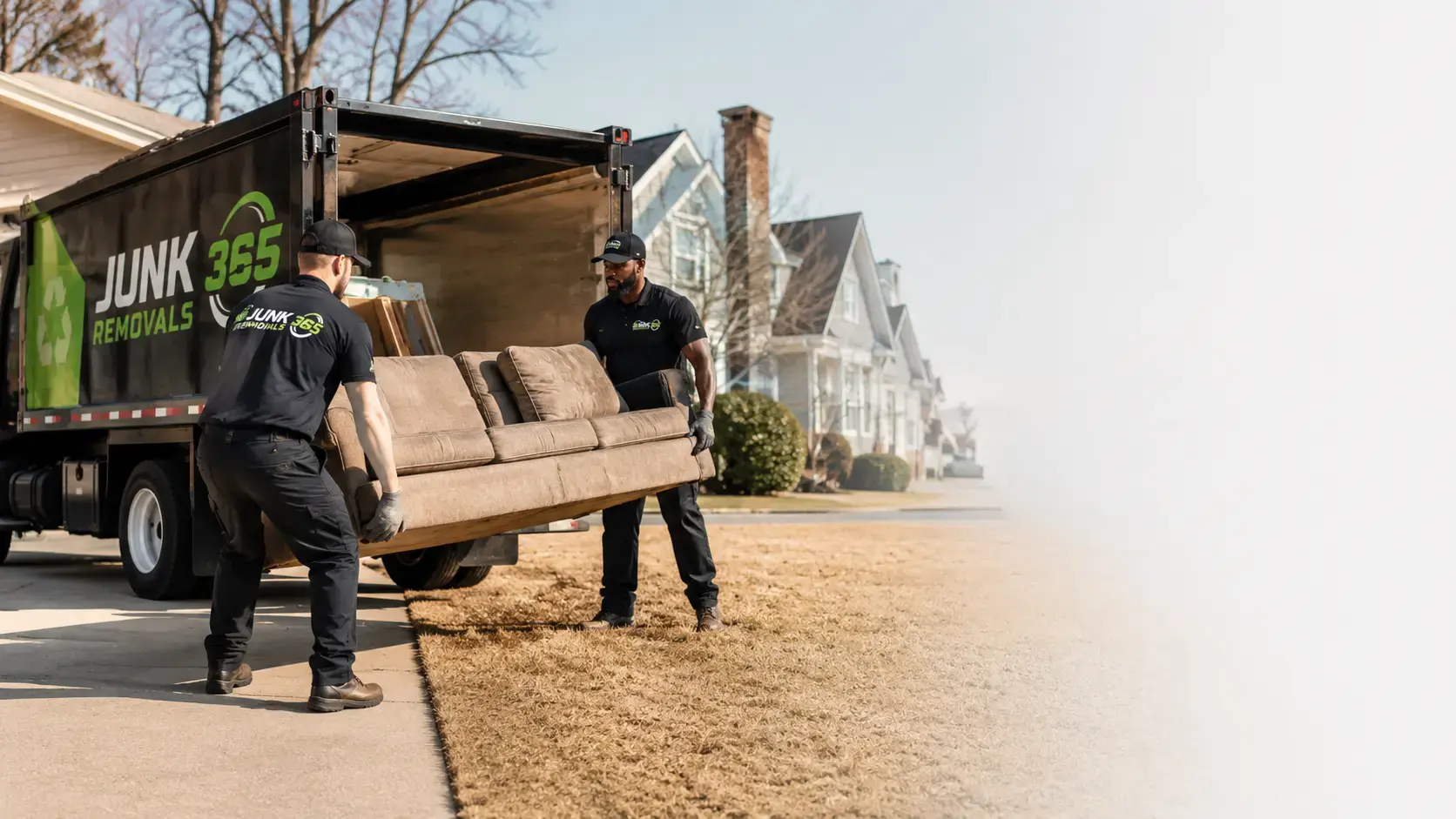 Couch removal planning for a home cleanout in the United States